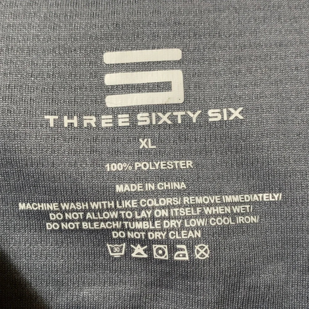 Three Sixty Six Mens 1/4 Zip Pullover XL‎ Black Gray Striped Long Sleeve Golf